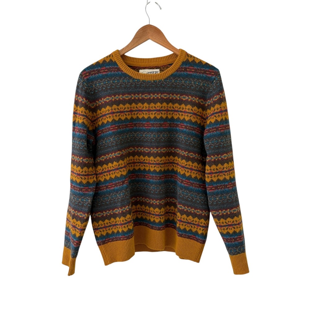 Grayers Outdoors Garments Lambswool Fair Isle Sweater Mens M Grunge Hip Hop